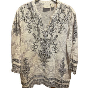 25. WOMENS CHICO’S 2/L DETAIL TOP